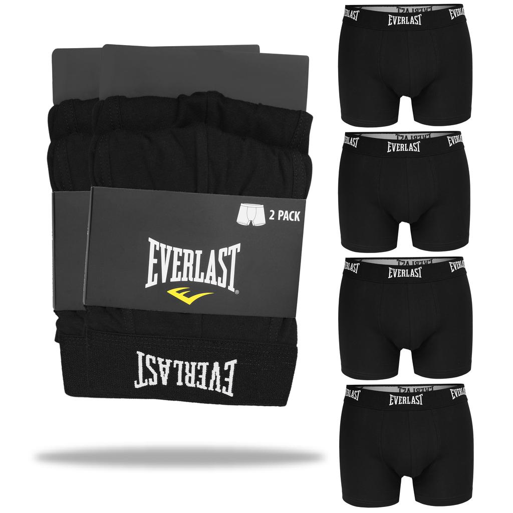 Boxershorts Everlast für Herren, Baumwolle, Schwarz, 4 Stück