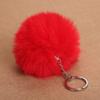 Simple Soft Fur  Ball DIY Fluffy Fur Jewelry Fashion Accessories Keychains Key Ring Key Chain