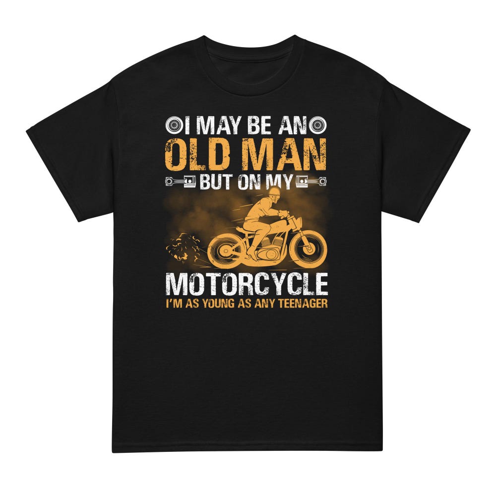 Retro Motorcycle Racing T-Shirt – Classic Biker Tee for Riders L