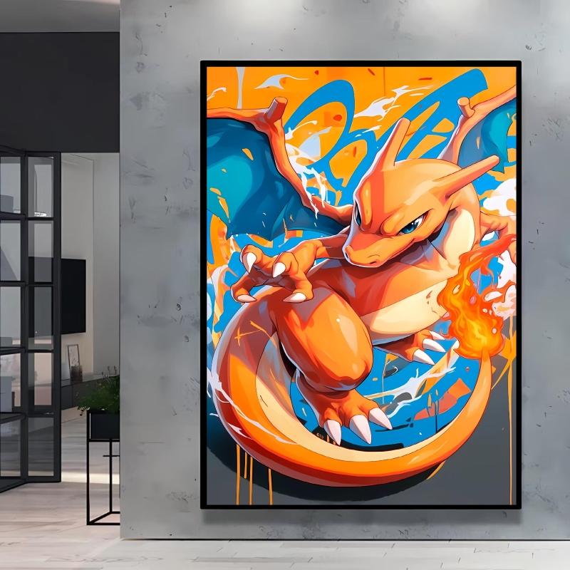 Canvas Art Wall Painting Posters Pokemon Images Pikachu Decor Painting Home Decoration Living Room Decor Paintings Kids Gift