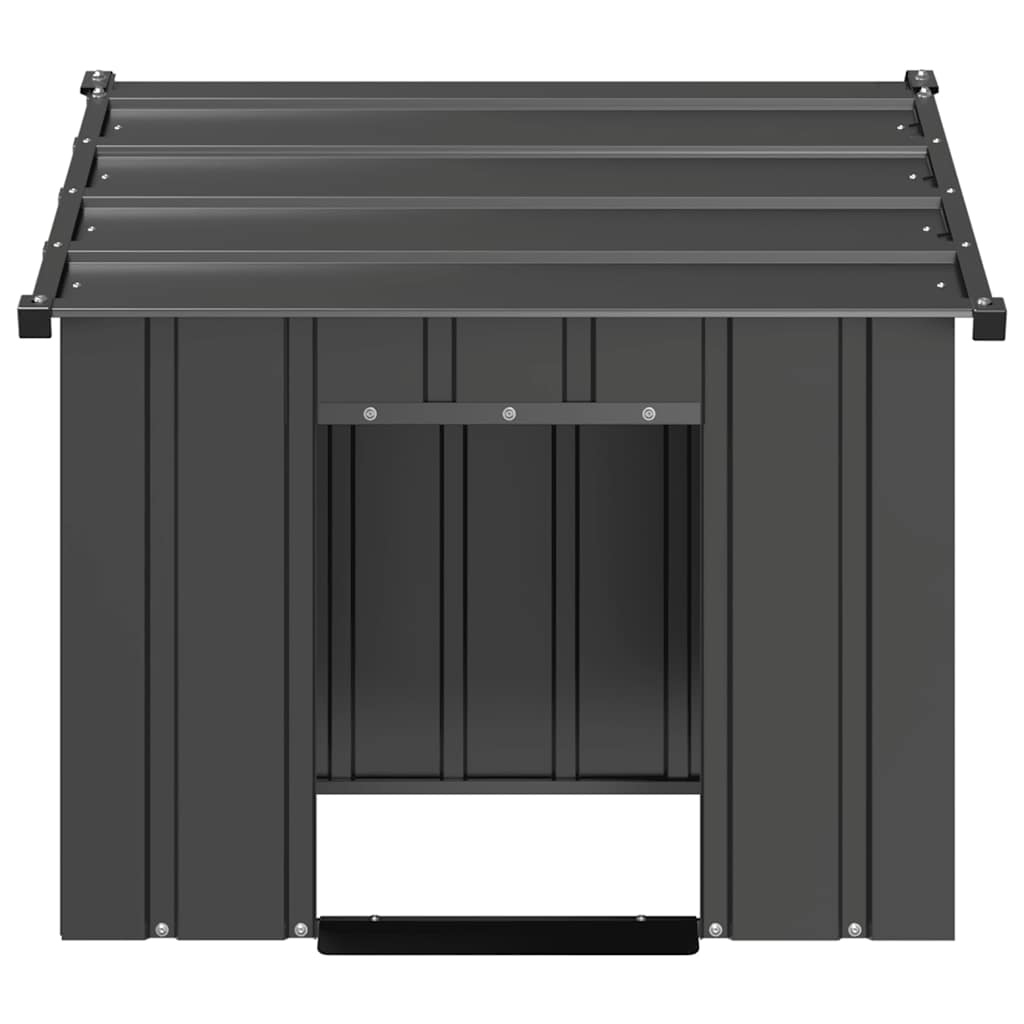 Vidaxl Dog House Buda With Roof, 85X107X81 Cm, Galvanized Steel