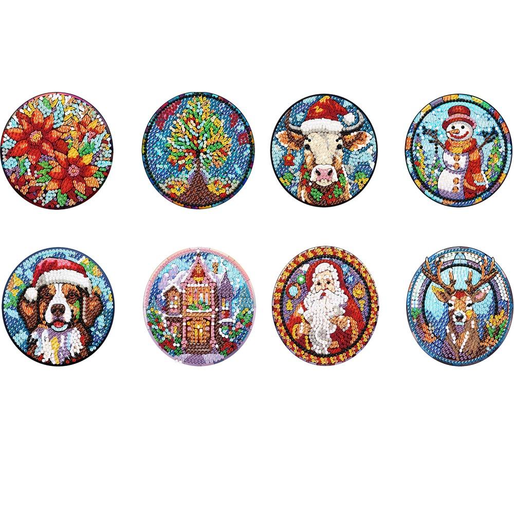 

8 шт. 3,93-дюймовая рождественская подставка для многократного использования алмазных художественных наборов для взрослых, детей, начинающих