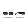 Prada Logo Plastic Square Sunglasses Unisex sunglasses Black PR17WSF1AB5S0