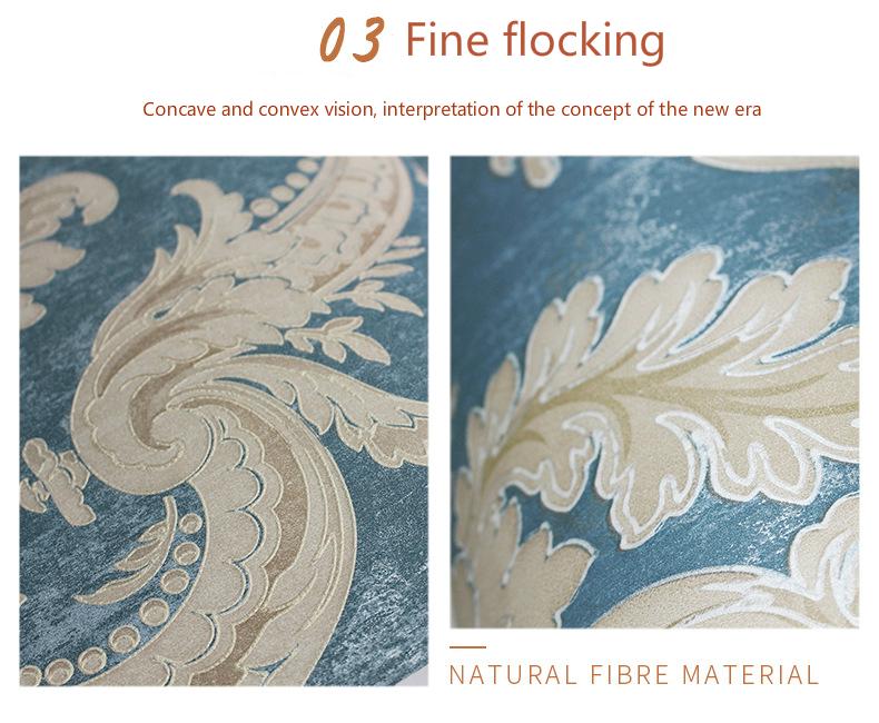 0.53*10m Retro European Italian Damask Wallpaper Victorian Non Woven Wallpaper Wall Stickers
