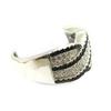 Silver Ring 'Romy' Black White (rhodium) - 10 Mm