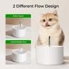 Ceramic Cat Water Fountain, 2.2L Automatic Dispenser with Filter & Silent Sensor Feeder
