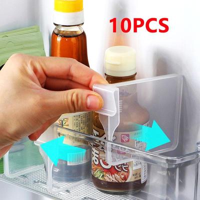 10Pcs Fridge Organiser Shelf Dividers Adjustable Fridge Organizer Refrigerator Storage CLE