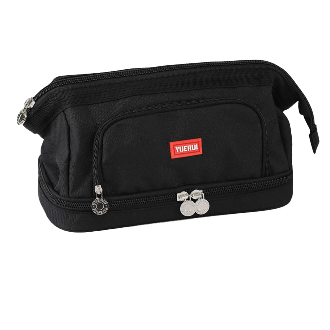 

TOMMYFIELD Korean Pencil Large Simple and Perfect for Small Item Storage Case, Capacity, Stylish, (Black) чёрный