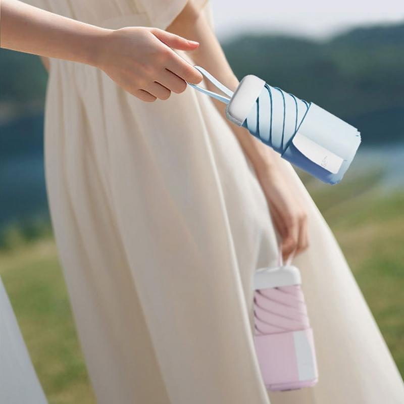Mini Card Umbrella Sun Umbrella Sunshade Sun Protection Dual-use UV Protection Compact Portable Folding Women's Pocket Umbrella