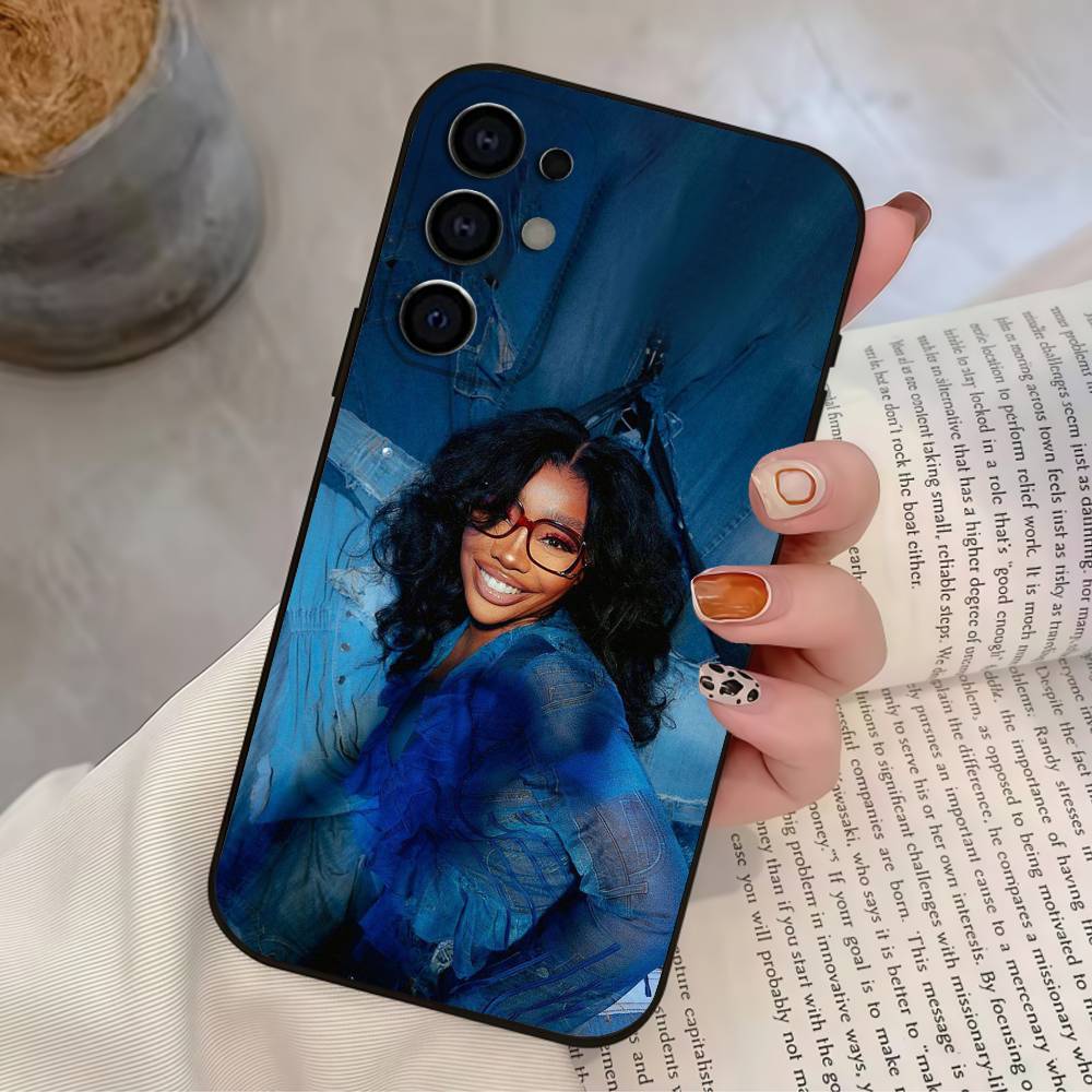 Rapper S-SZA Phone Case For Samsung S25,S24,S21,S22,S23,S30,Ultra,S20,Plus,Soft Silicone Black Cover