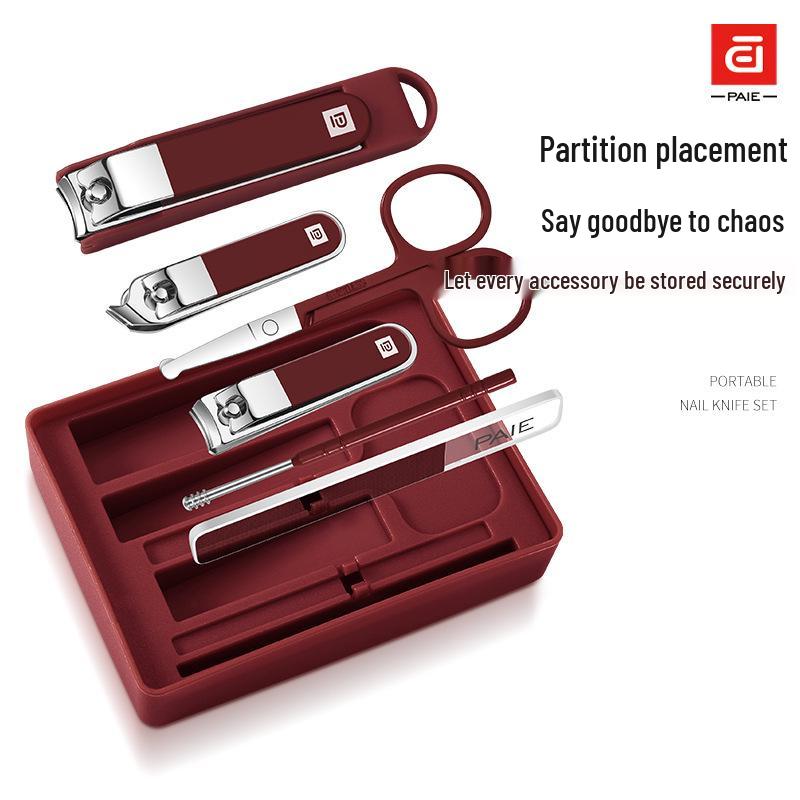 High-End Angled Nail Clipper Set - Anti-Splatter Foot Care Tools (4-6 Pieces)