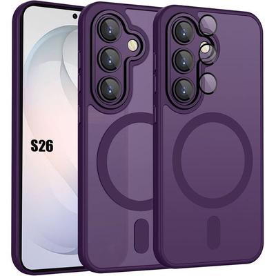Shockproof Case - BOOLING - for Samsung Galaxy S26 - with Magnetic Ring and Camera Glass - Purple
