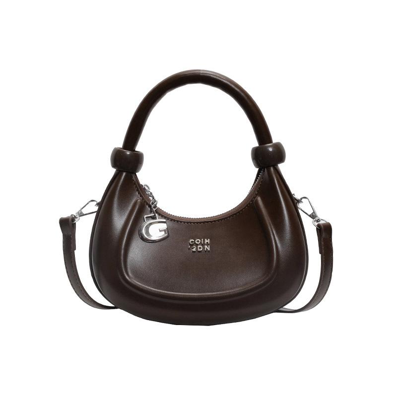 Retro Oil-wax Leather Hand-held Dumpling Bag High-quality Single-shoulder Crossbody Women's Bag