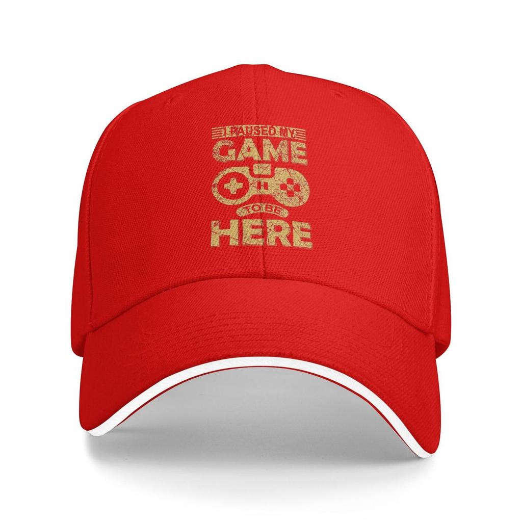 I Paused My Game To Be Here Game Controller Baseball Caps Snapback Baseball Hats Breathable Casual Casquette Outdoor for Unisex