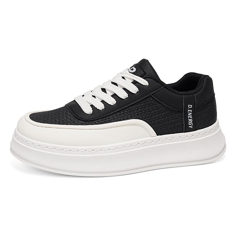Men's Thick Sole Platform Sneakers Casual Board Shoes Fashion Lace‑up Skate Shoes All‑Match Daily Walking Shoes