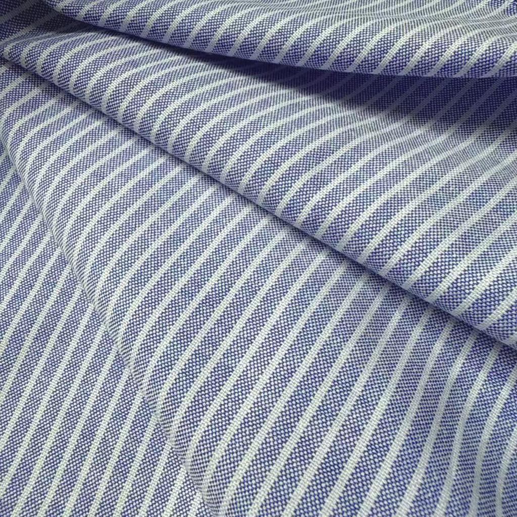 Yarn-Dyed Cotton-Polyester Striped Fabric for Shirts, Suits, Kids' Clothes, Bags, and Decor
