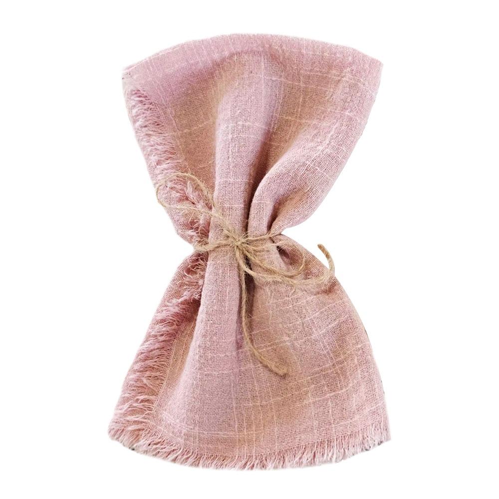 6pcs 42x42cm Cotton Napkins Reusable Fringed Napkins New Year Cloth Napkins  Kitchen Use