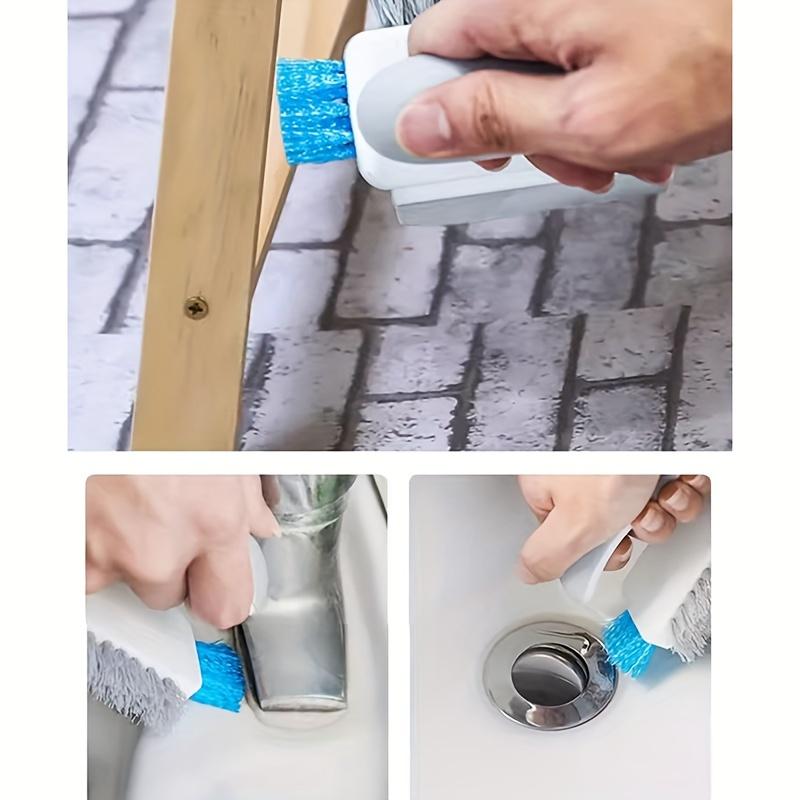 2 In 1 Slit and Floor Brush - Durable Plastic, Portable Design for Bathroom, Kitchen and Living Room Cleaning