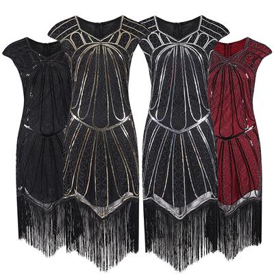 Tassel Dress Hand-woven Sequin Dress 1920S Vintage Dress