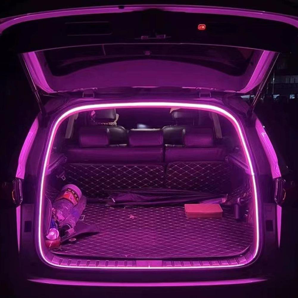 2/4M LED Car Trunk Light Strip No Drilling Dynamic Flowing Light Strip Car Trunk Ambient Lighting Strip for Truck Trunk Decor