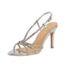 Mode Sandale Frau Neue High-Heel-Schuhe Offene Zehen Bankett Strass Silber Schöne High Heels Römische Sandalen Damenschuhe