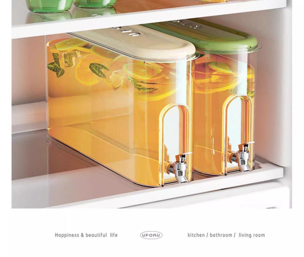 Large Capacity Cold Brew and Beverage Kettle with Tap - High Temp Resistant, Narrow Design, Ideal for Fruit Tea and Refrigeration