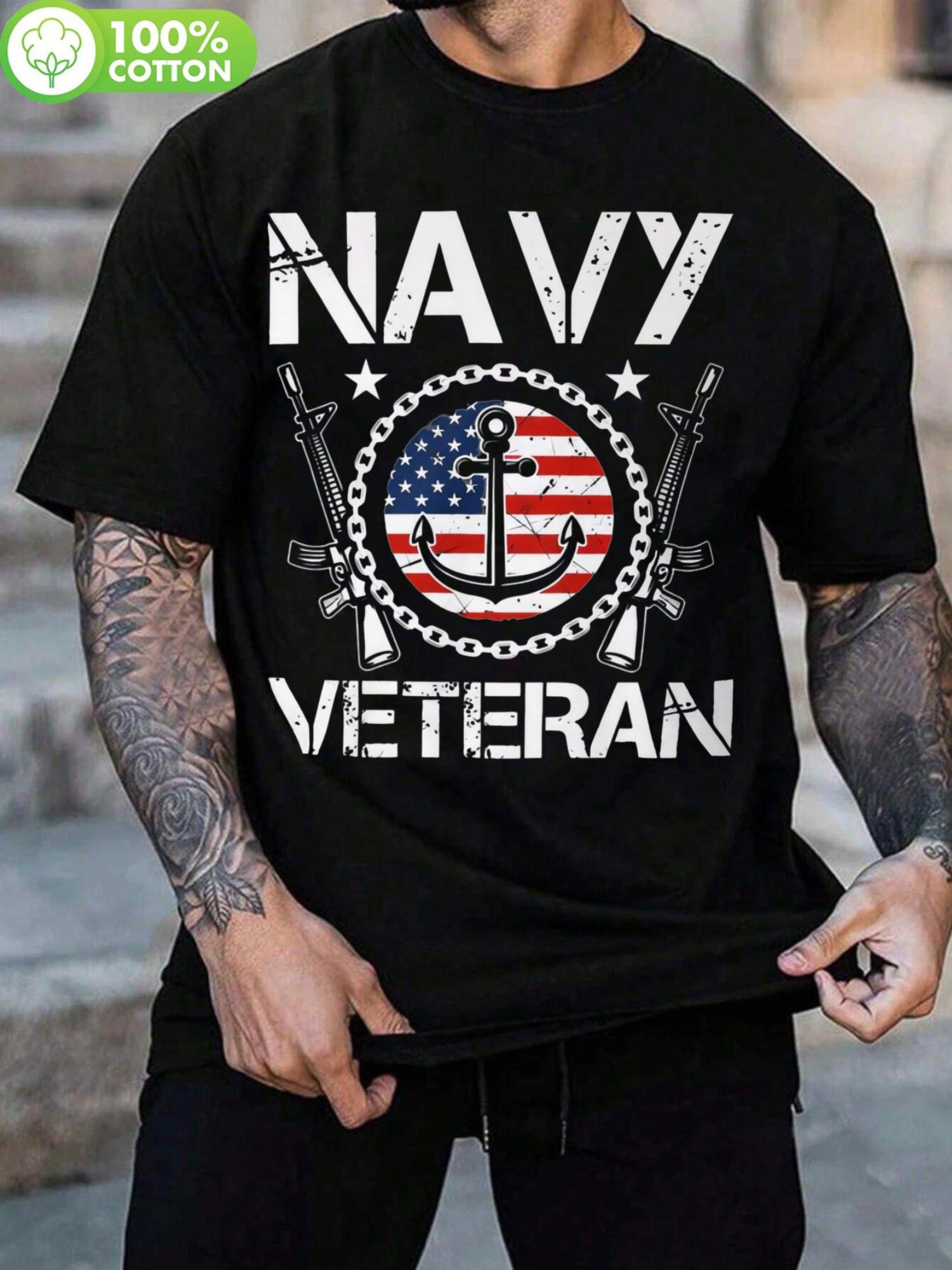 Navy Veteran Graphic T-shirt - Large Size XXL
