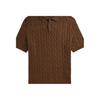 Polo Ralph Lauren Short Sleeve Polo Neck Solid Color Knit Shirt Men tops Coffee-Brown MNPOSWE1N820074-200