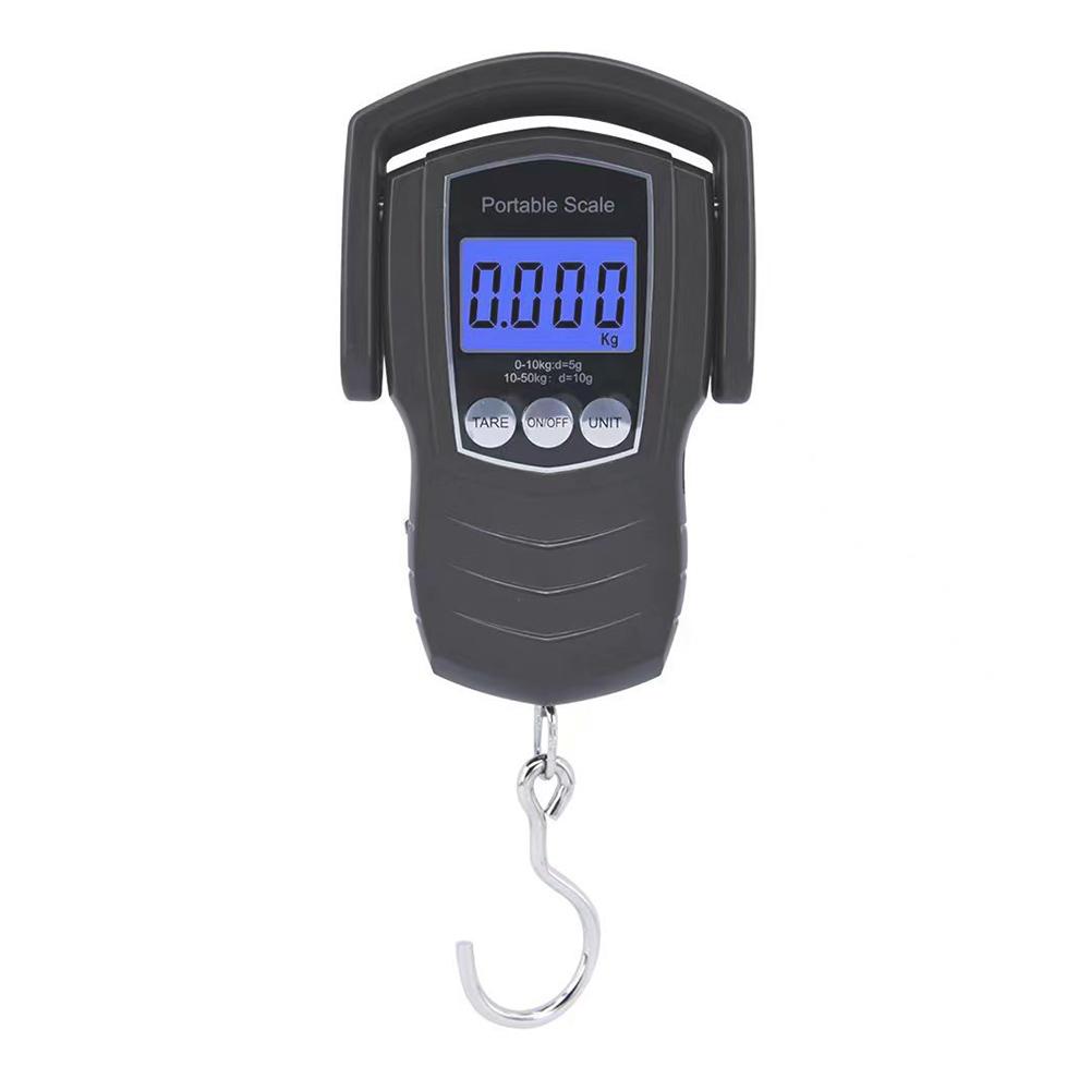 110lb/50kg Luggage Scale with Backlit LCD Display Fish Weighing Scale Hanging Hook Scale for Outdoor Travel Fishing Accessories
