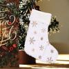 Furry White Christmas Stocking Sequined Santa Gift Pocket Xmas Tree Sock Pendant  Fireplace