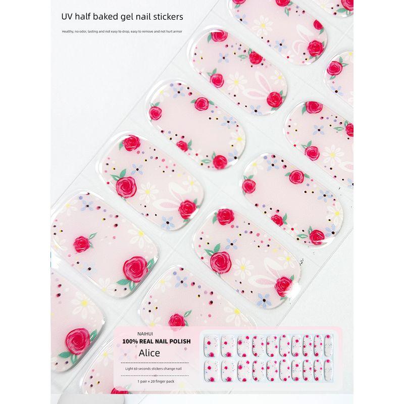 

Cartoon Nail Stickers Gel Advanced Stereo Xiaohongshu Alice [20 finger light]]