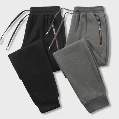 Herren-Jogginghose mit Reißverschluss in Übergröße für den Herbst – lässige, gerade Sporthose