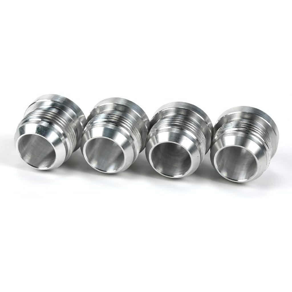 An16, 16 An Male Billet 6061T6 Aluminum Weld On Fitting Bung 4PCS