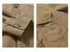 Men's Retro Long-Sleeve Casual Shirt: Simple Solid Color, All-Match Style