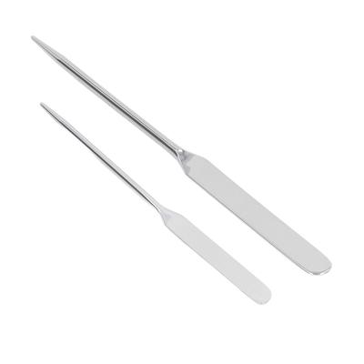 2pcs Makeup Foundation Mixing Spatula Double Ended Stainless Steel Nail Glue Stirrer Stick