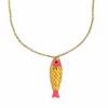 18K Gold Plated Ocean Style Light Luxury Small Fish Necklace with Stainless Steel and Drip Oil.