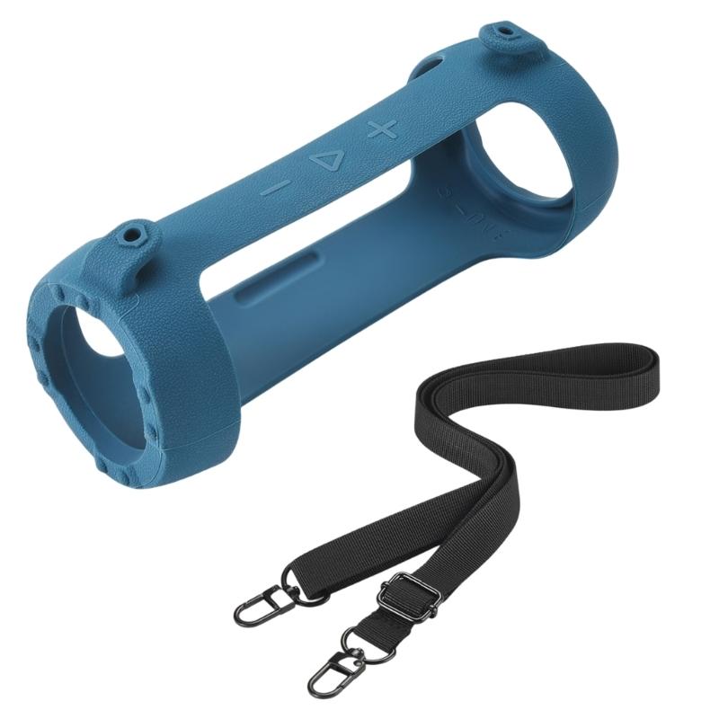 

Soft Silicone Skin Case For FLIP 7 Bluetooth-compatible Speaker Slip Proof Grip Reinforced Button Protections синій