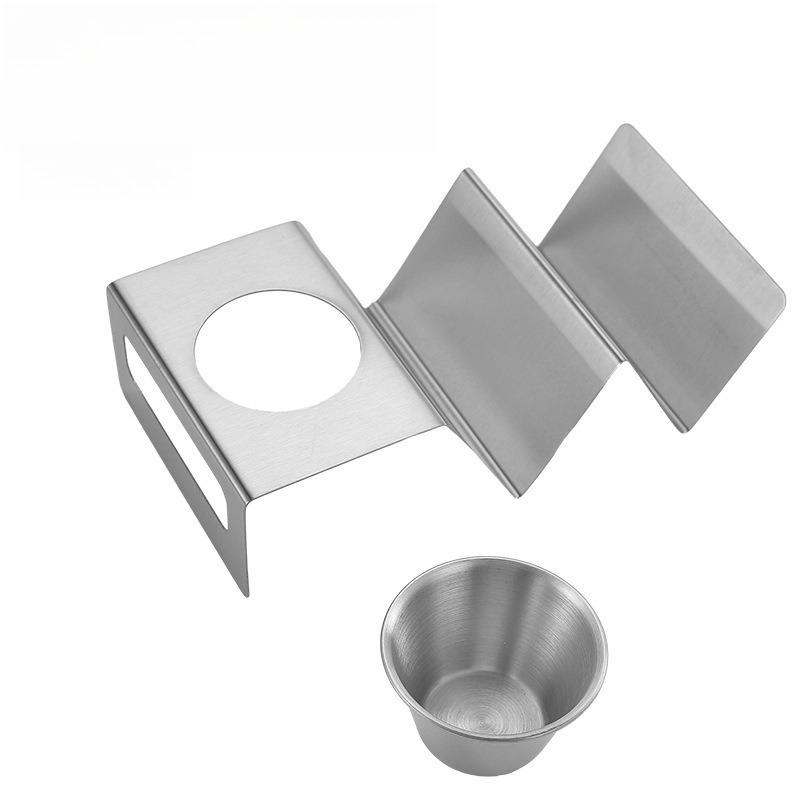 Kreativer Edelstahl Taco Halter Taco Halter W-förmiger Pfannkuchenhalter