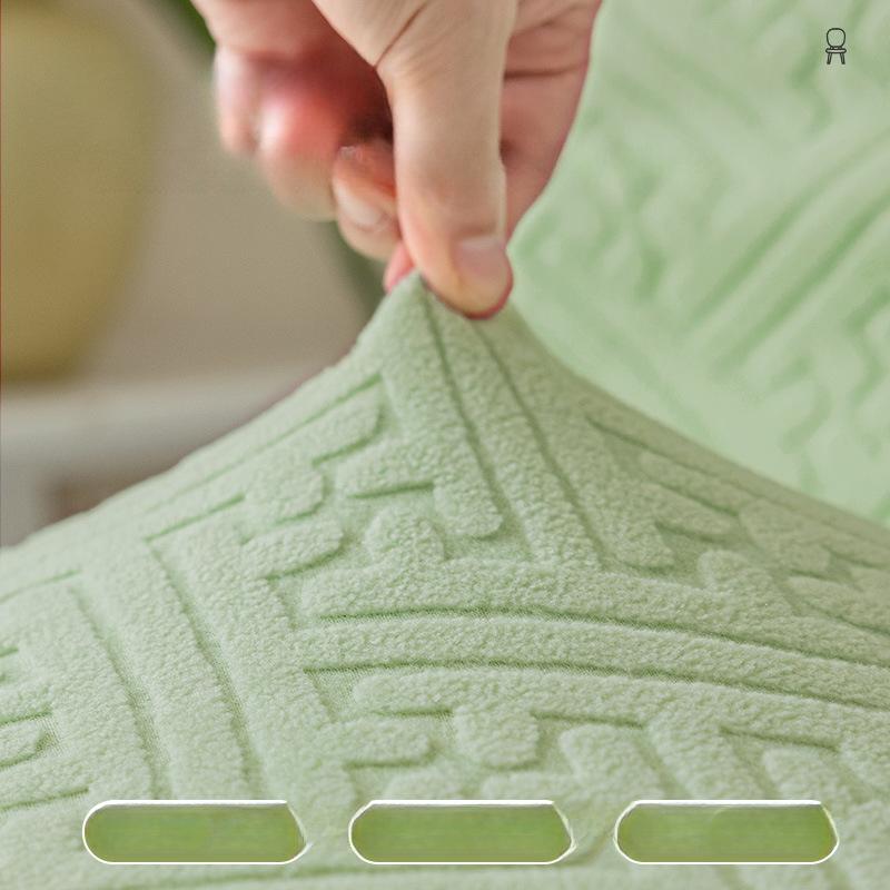 Modern Simple Chair Cover Thickened Jacquard Chair Cover Elastic All-inclusive Dustproof Skirt Dining Chair Cover Anti-slip