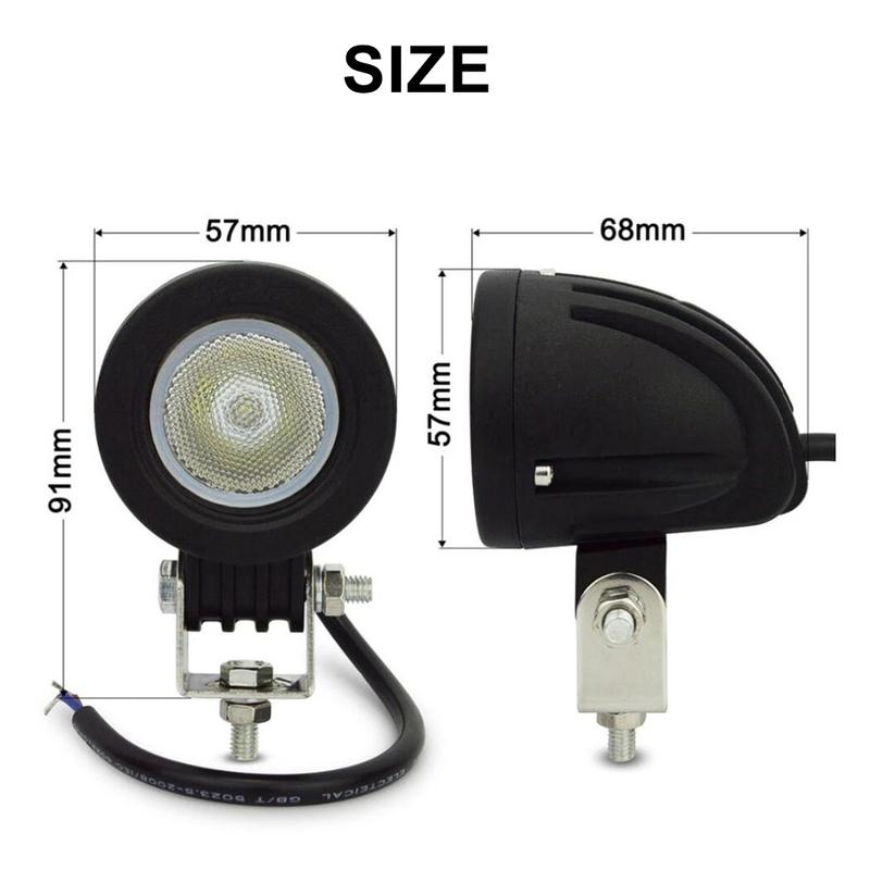 Bike Fog Lamp Led Motorcycle Fog Lights 10W Spotlights Mini 2Inch Work Light LED Motor Headlight 24V 12V for Car 4X4 Off Road