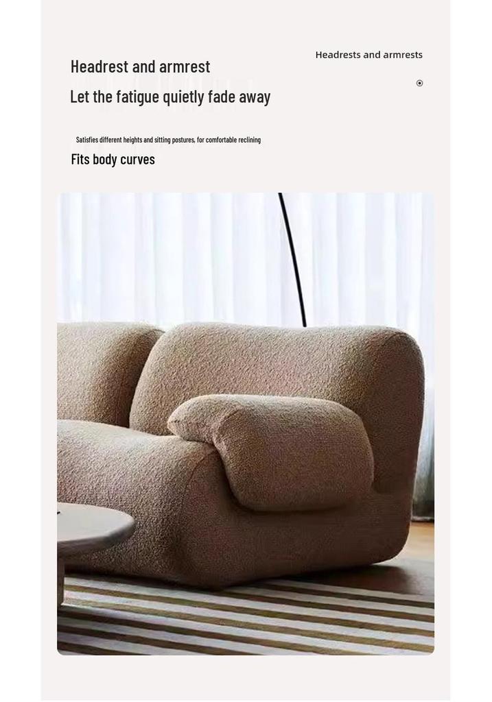 Retro Style Modular Fabric Sofa - Small Apartment Compressed Sofa with Full Sponge Cushion