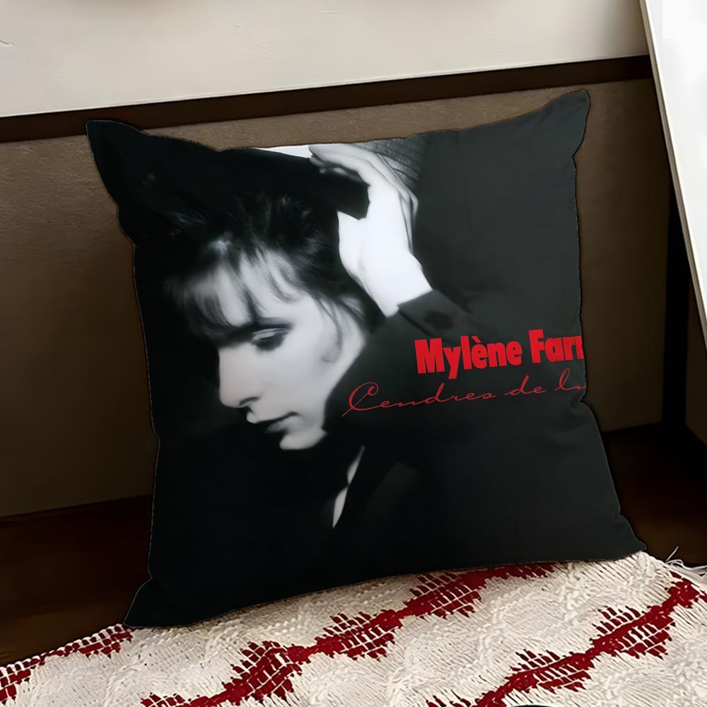 Singer MMylene FFarmer Cushion Cover Reversible Soft Durable Pillow Cover Home Car MultiScene Use for Daily Comfort