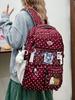 Cute Starry Pattern Girls Backpack With Nylon For School And Teens