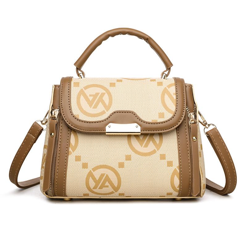 

Vintage letter print simple shoulder bag messenger bag