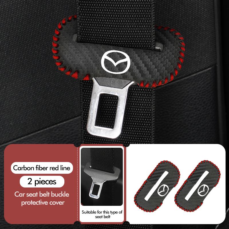 

Leather Car Seat Belt Adjustable Anti-Scratch Protector Buckle For Mazda CX9 MX5 RX8 Axela Demio Atenza MS GJI GH BK MP