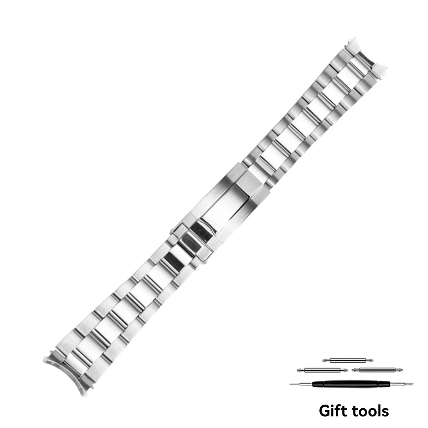 

Curved End 18mm Stainless Steel Strap For Seiko No 5 SNKL43 SNKL45 SNKL47 SNK361 SNK355 SNK369 Watchband Watch chain accessories 18mm