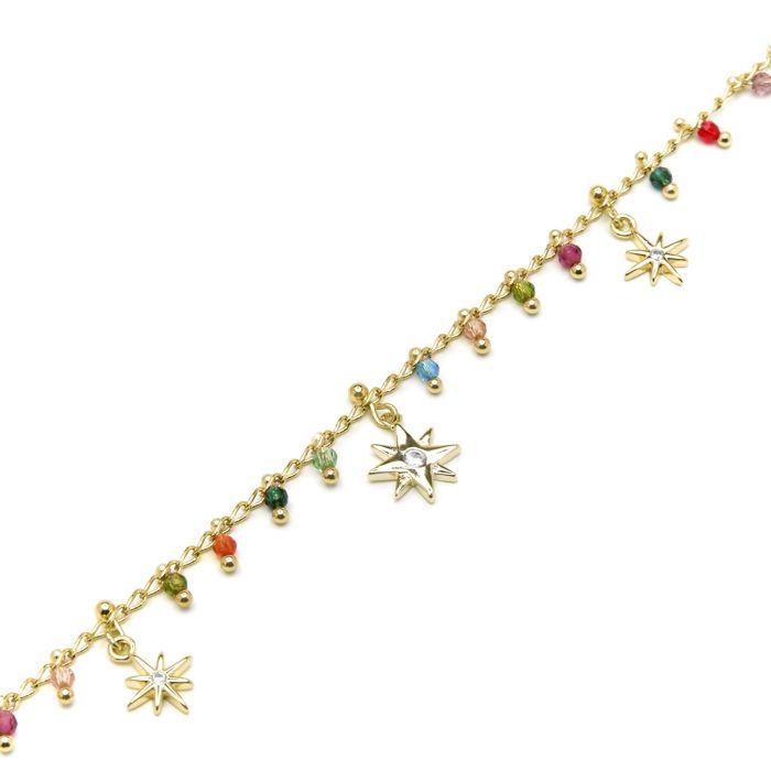 Bracelet - Luxenter - Huin - Argent 925 - Or Jaune 18k - Cristal Multicolore