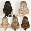 FREEDOM Synthetic Lace Front Wigs For Women 20" Ombre Blonde Wavy 6X4 Pre Plucked Wear And Go Glueless Pre-cut Layered Lace Wigs