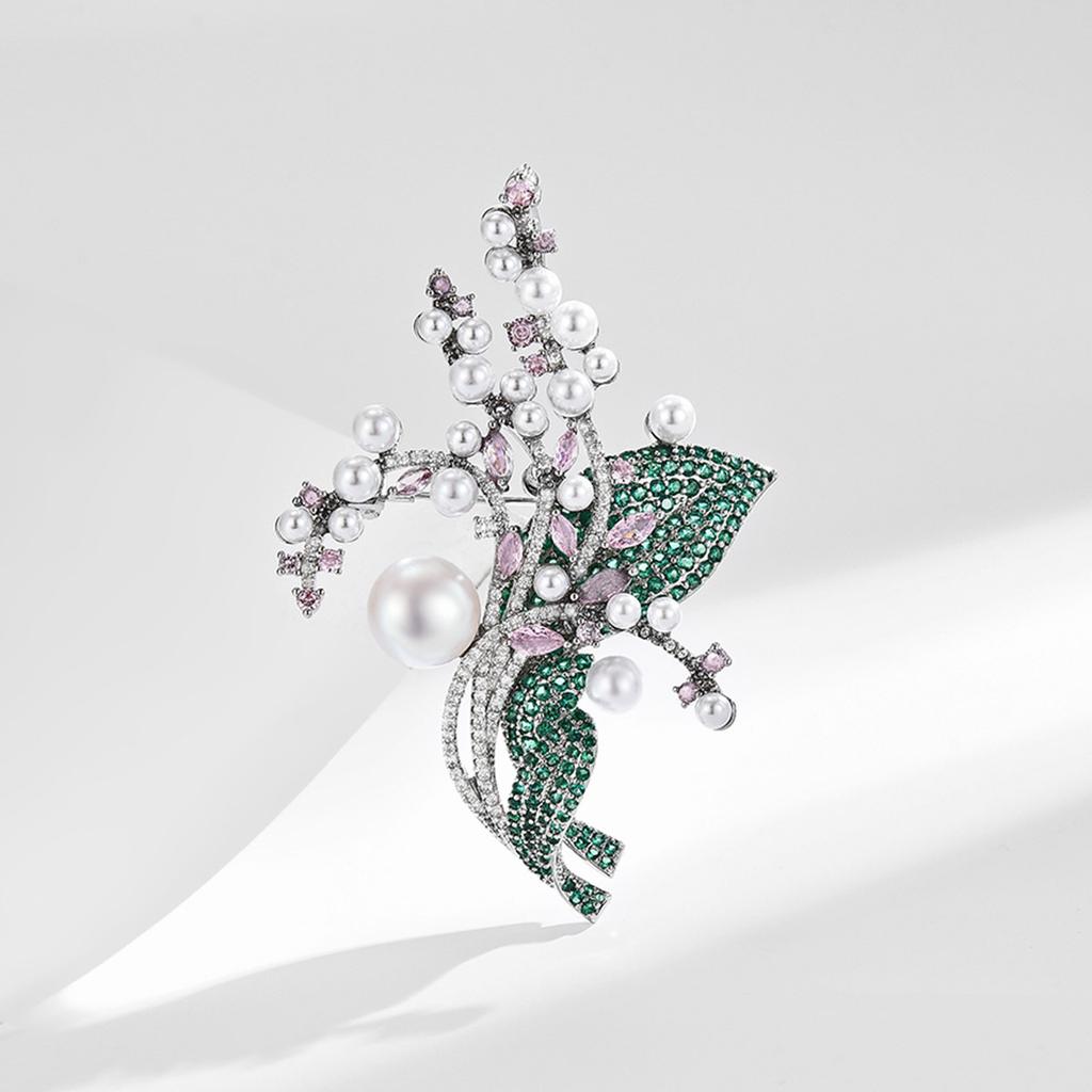 Senior Brooches Flower Leaf Brooch Pins for Women Suit Pendant  Fashion Brooches Jewelry