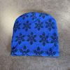 Double Floral Pattern Sided Knitted Hat Ear Protection Hood Cap For Outdoor Use